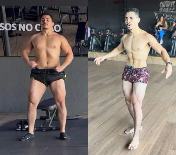 Gustavo antes e depois